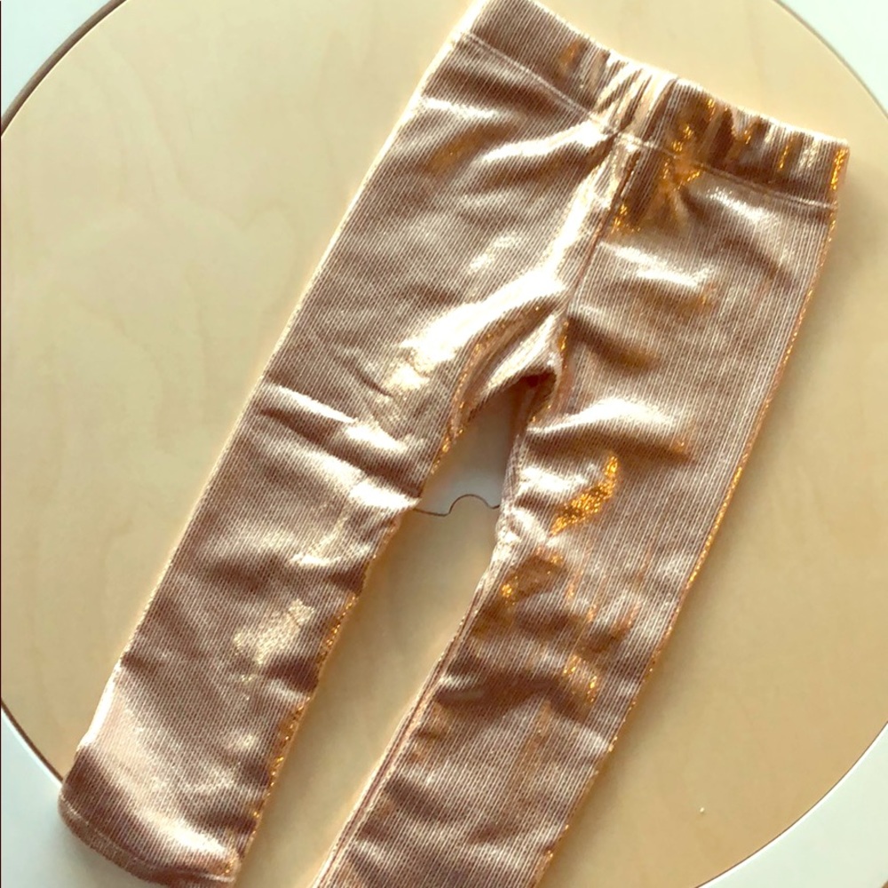 Sugarplum lane sparkle rose gold soft leggings